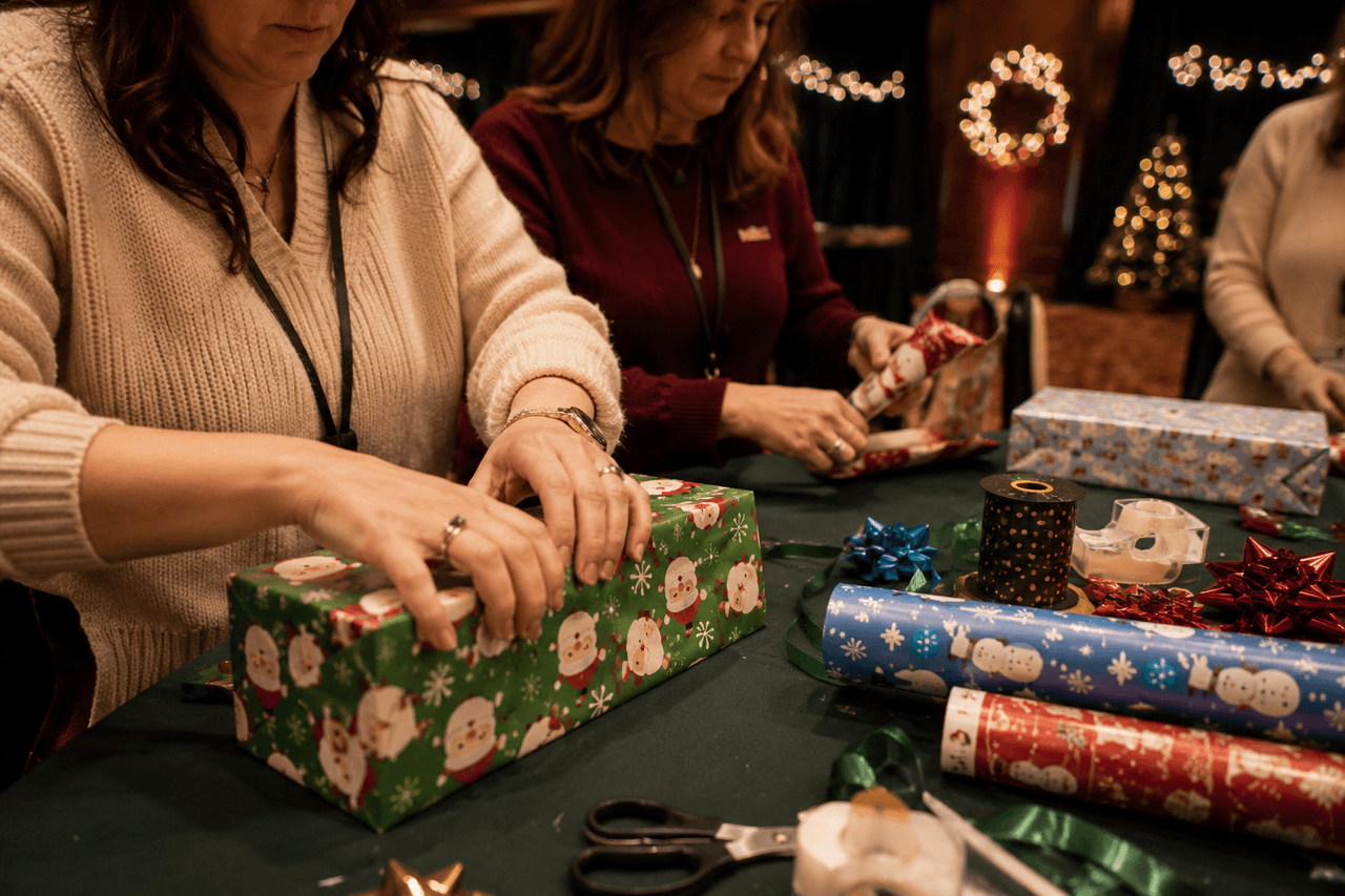 Mission Merry Wrapping — Operation You Matter team building with Building Teams